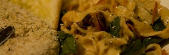 Pasta with Olives, Tomatoes, Garlic & Rosemary