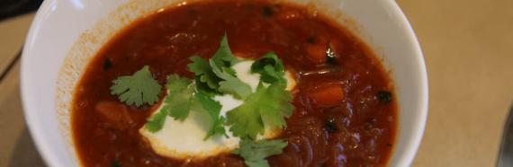 Tomato Soup with Vermicelli & Ras El Hanout